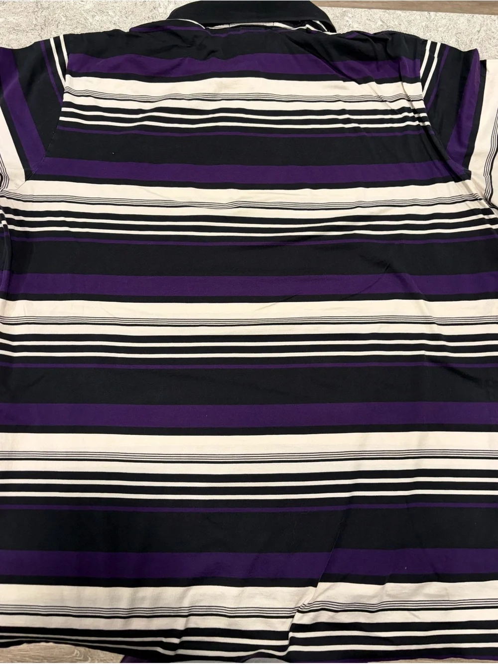 Ralph Lauren Black, Purple & White Striped Polo